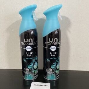 Febreze AIR Unstopables 8.8oz Fresh Dispenser Air Freshener x2